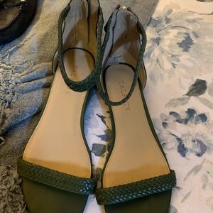 Talbots olive green sandals